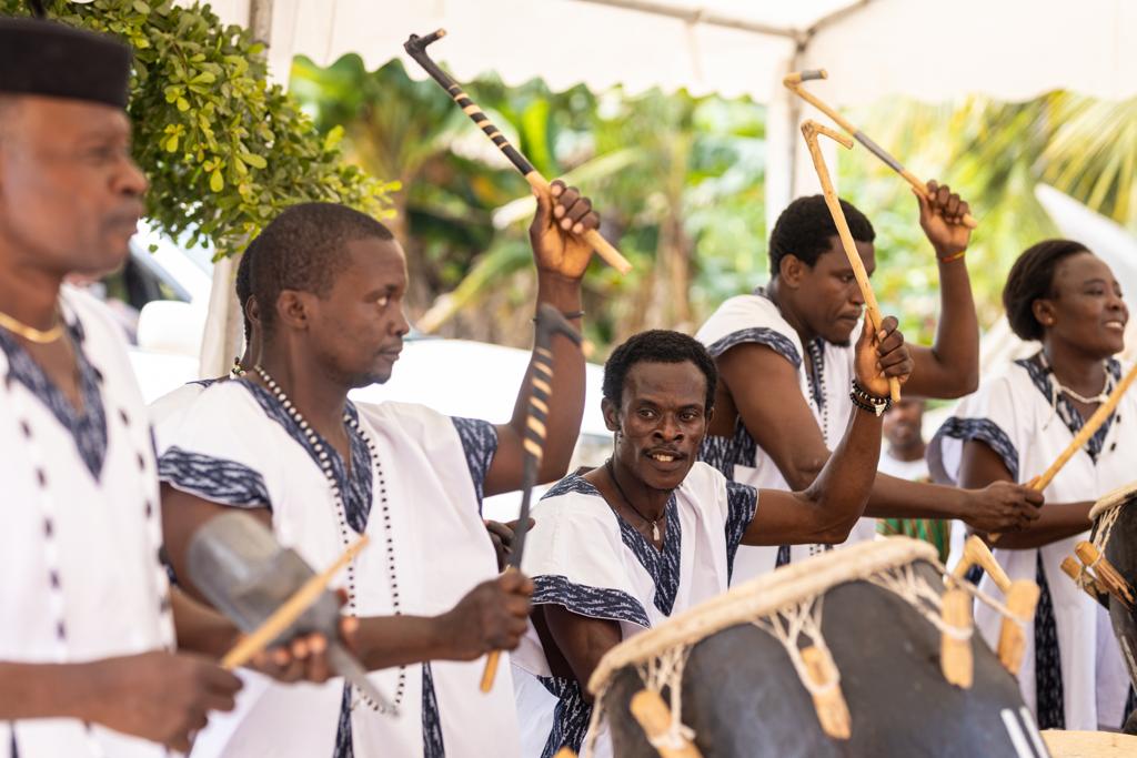 Akrowa Drum and Dance Ensemble performing